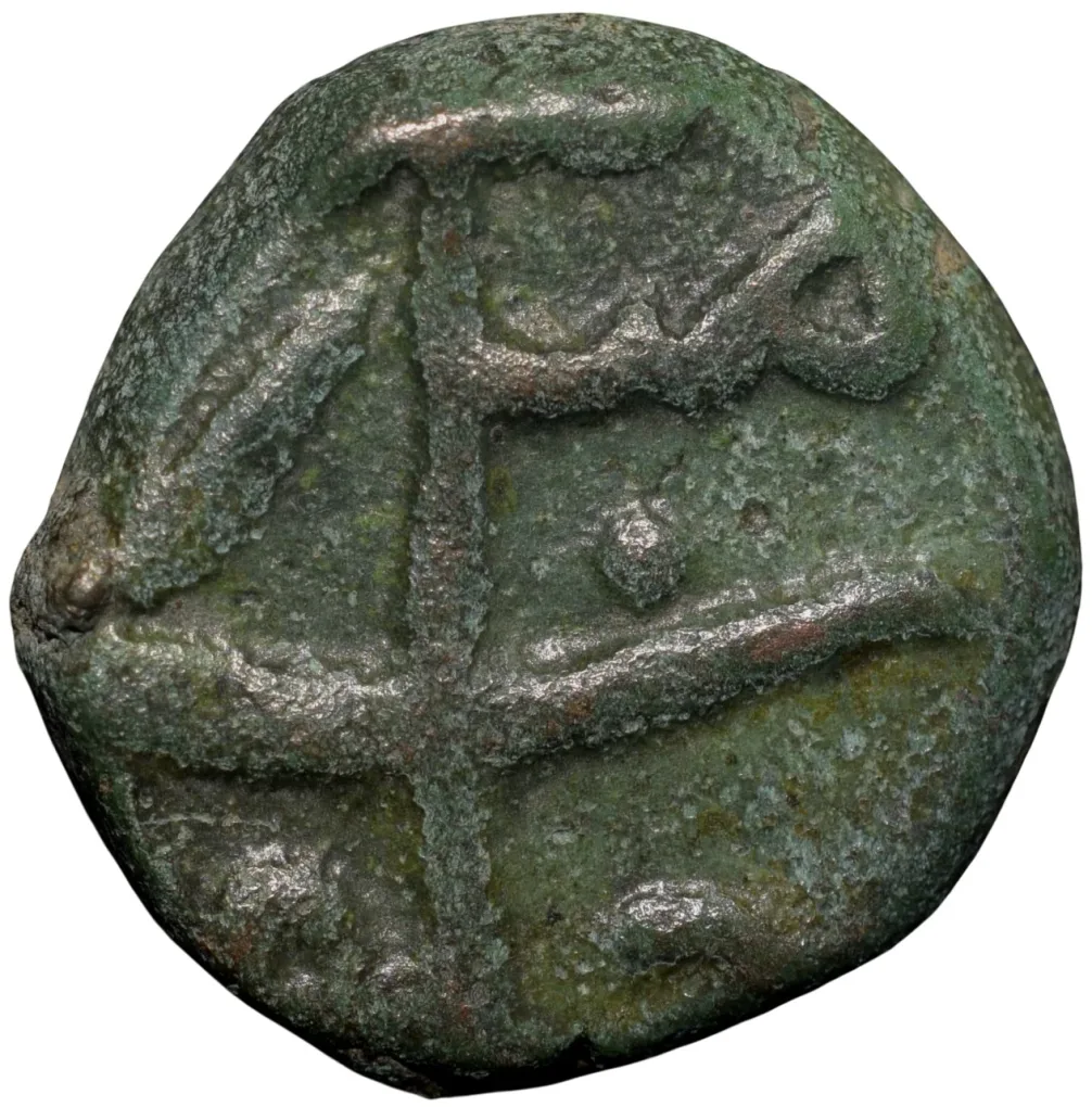 Copper 1/2 Paisa of Aurangzeb (AD 1658-1707) of Surat Mint Toughra Type KM283.8 Scarce