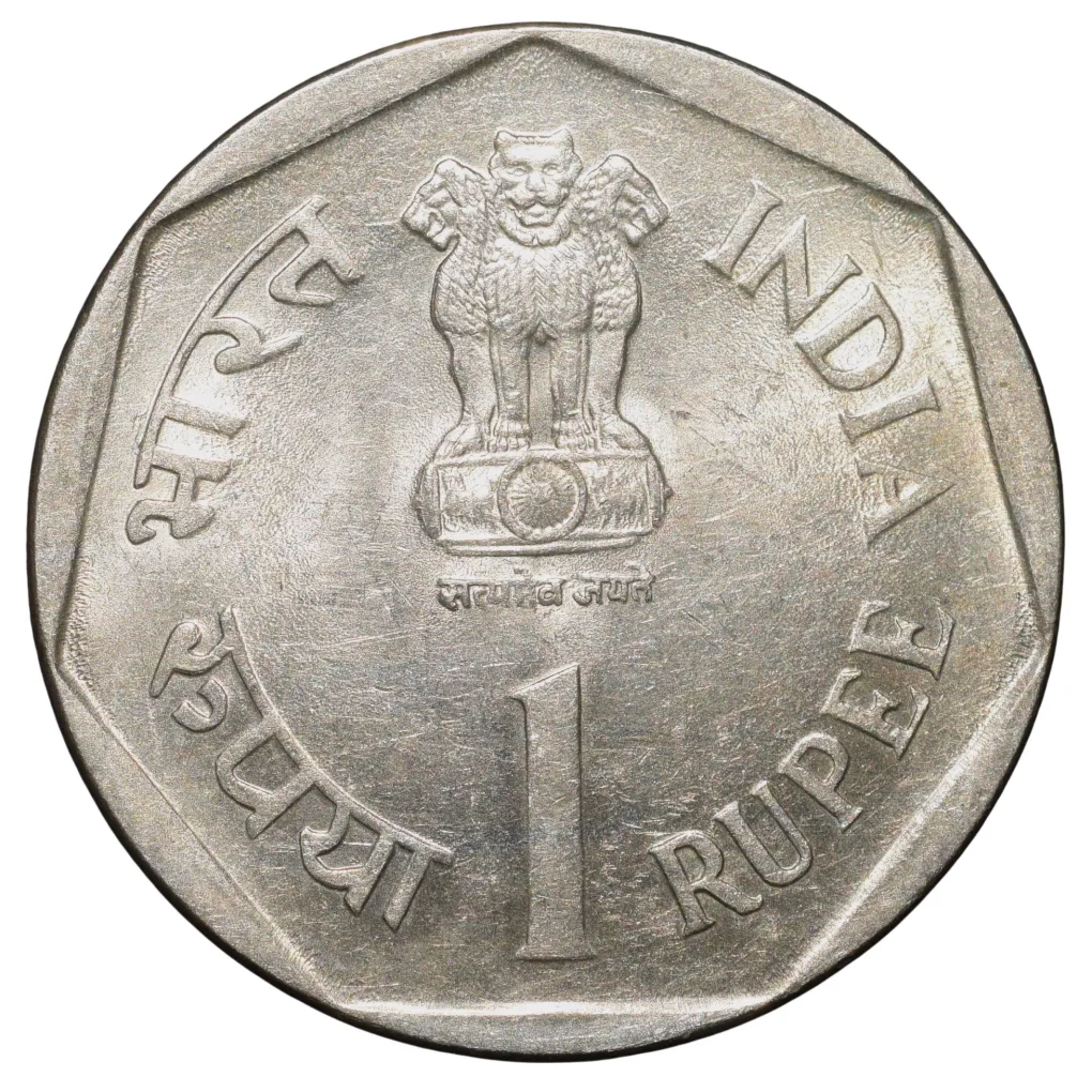 Copper-Nickel 1 Rupee of Republic India - Saarc Year - Care for the Girl Child (AD 1990) of Bombay Mint About UNC Grade Rare