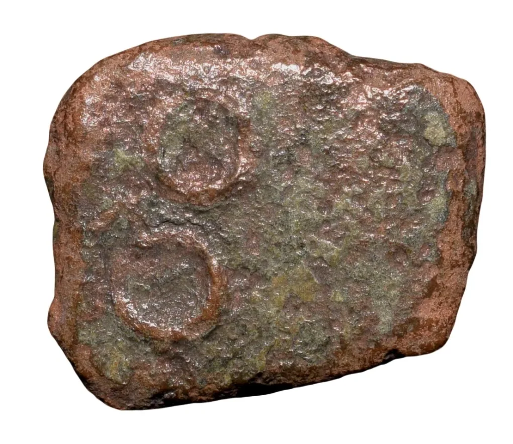 Copper Coin of Ancient Ujjaini(2nd Cen. BC) with Tree in 4-Compertment Railing/Ujjaini