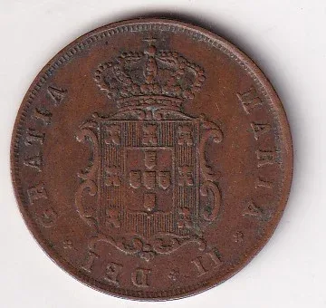 Portugal 5 Réis - (Maria II) 1853 Rare Coin