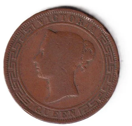 Sri Lanka (Ceylon) 5 Cents - Victoria 1870 Rare Coin