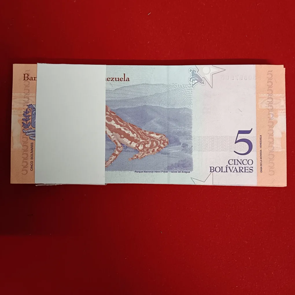 Rare 5 CINCO BOLIVARES Full Serial Bundle Gem Unc Condition Year 2018 Central Bank of Venezuela 30897801