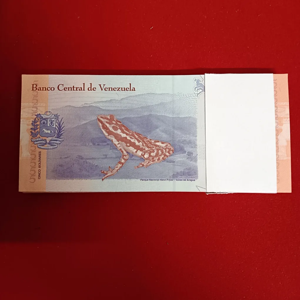 Rare 5 CINCO BOLIVARES Full Serial Bundle Gem Unc Condition Year 2018 Central Bank of Venezuela 30897801