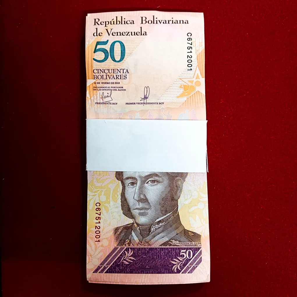 Rare 50 Cincuenta Bolivares Ful Serial Bundle Gem Bunc Condition Central Bank of Venezuela 67512001