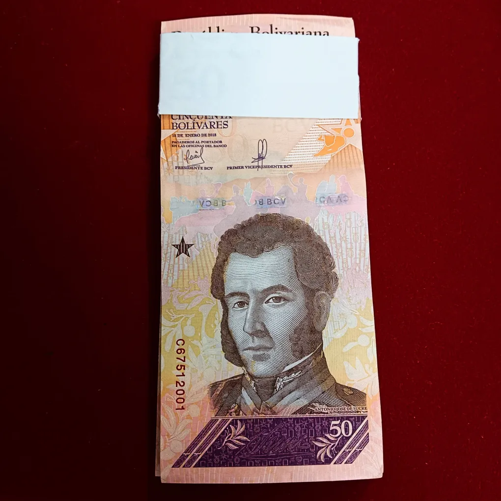 Rare 50 Cincuenta Bolivares Ful Serial Bundle Gem Bunc Condition Central Bank of Venezuela 67512001