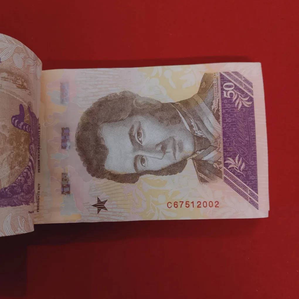 Rare 50 Cincuenta Bolivares Ful Serial Bundle Gem Bunc Condition Central Bank of Venezuela 67512001