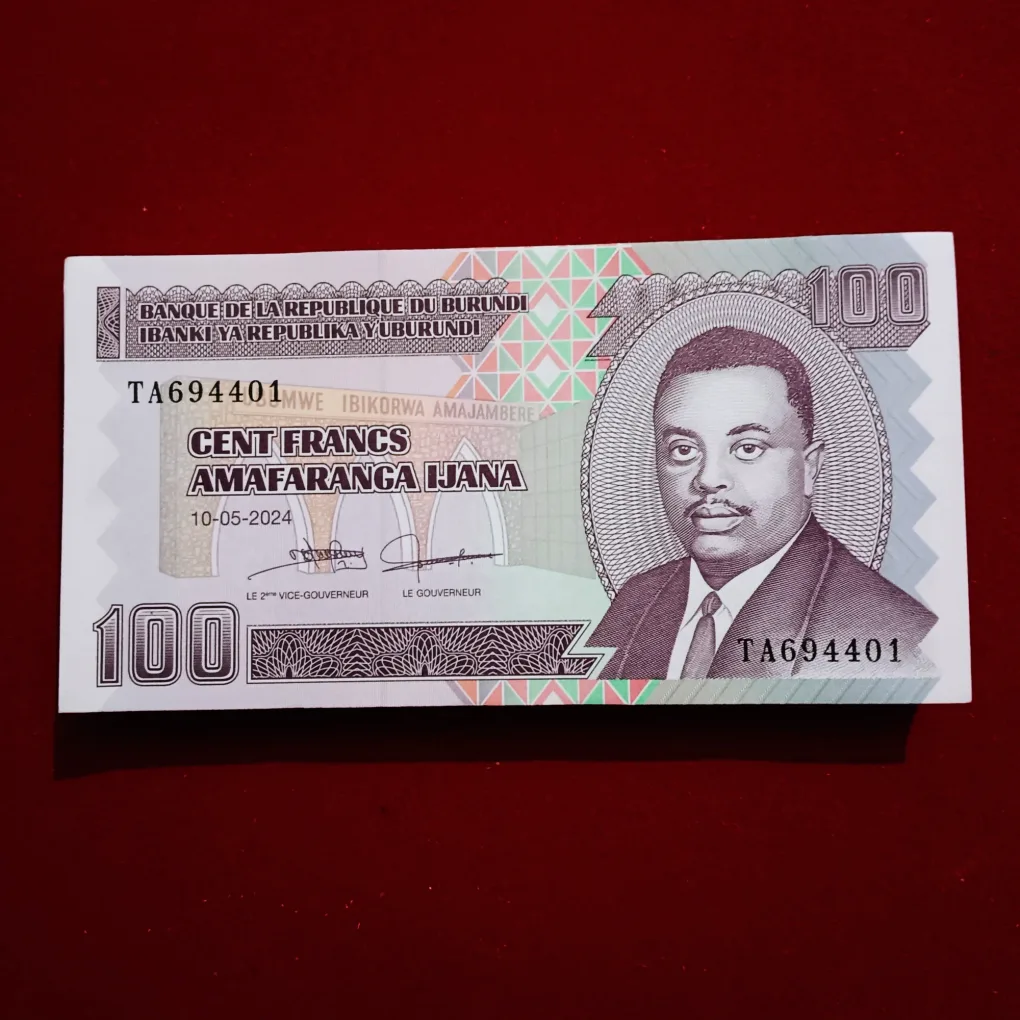 Rare 100 Cent Francis Amafaranga Ijana Burundi Year 2024 Gem Unc Condition Full Bundle Central Bank of Burundi