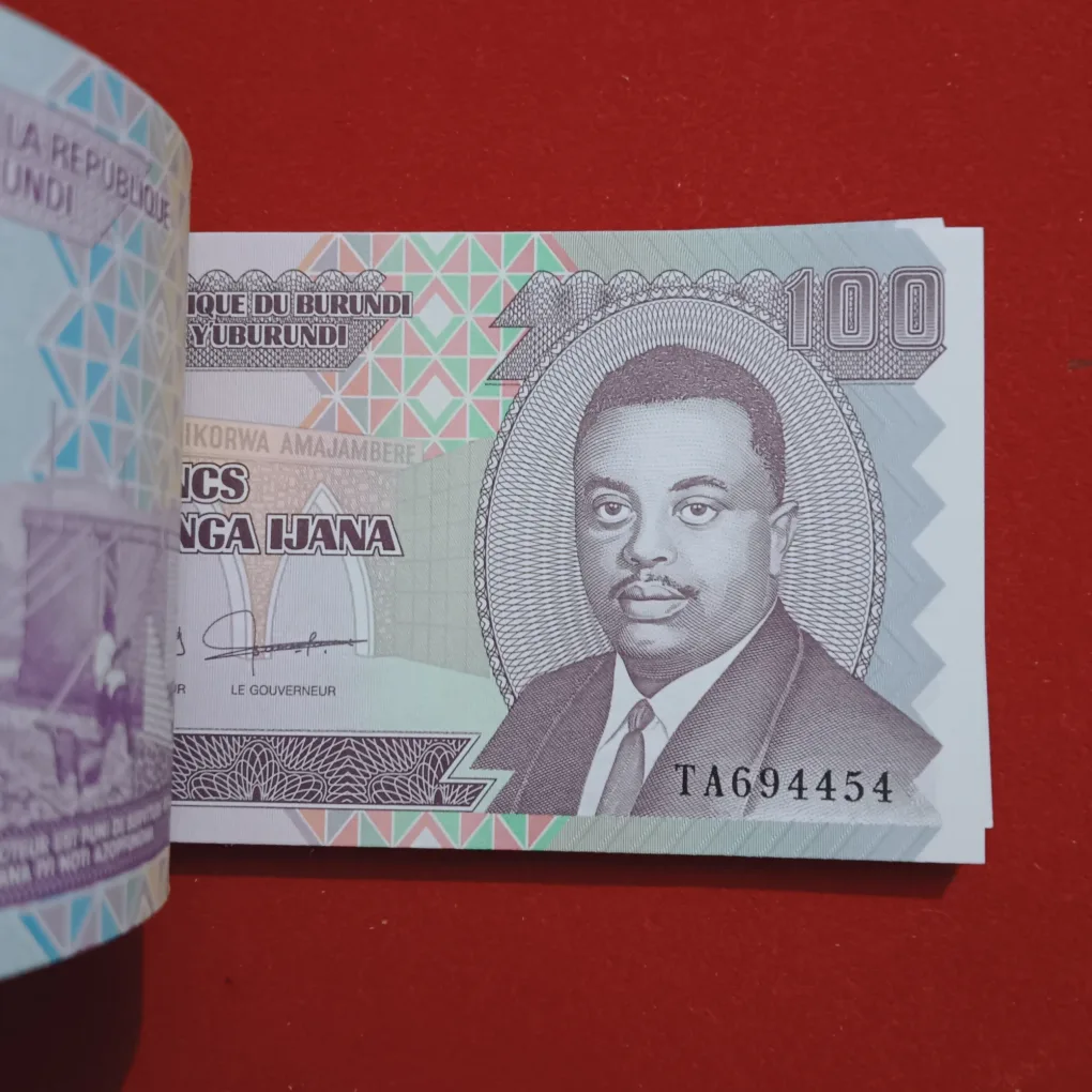 Rare 100 Cent Francis Amafaranga Ijana Burundi Year 2024 Gem Unc Condition Full Bundle Central Bank of Burundi