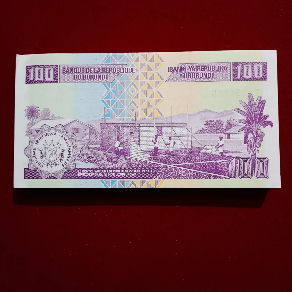 Rare 100 Cent Francis Amafaranga Ijana Burundi Year 2024 Gem Unc Condition Full Bundle Central Bank of Burundi