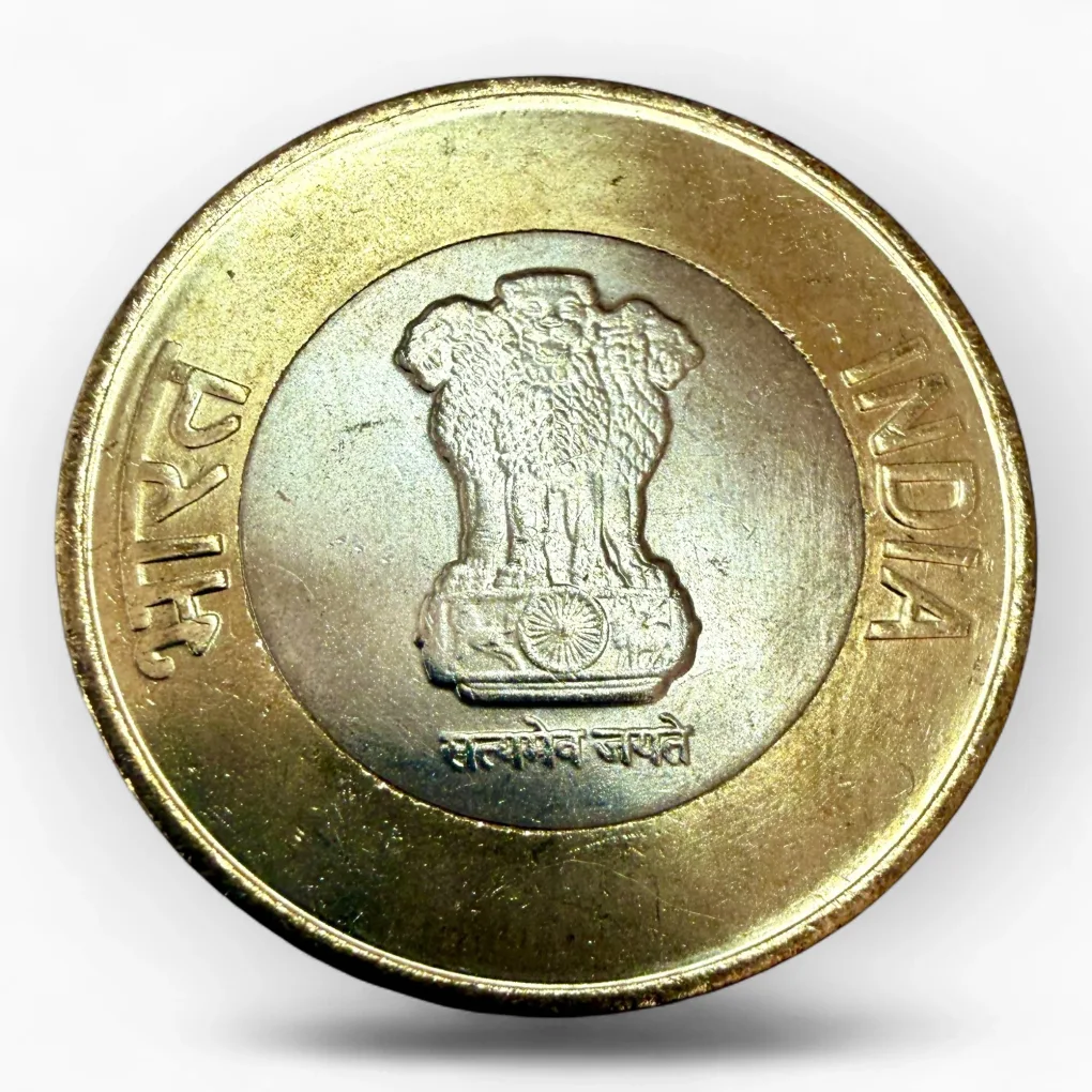 Rs 10 Coin 75 Year Of Independence Republic India Issue 2021 Noida Mint Unique and Rare