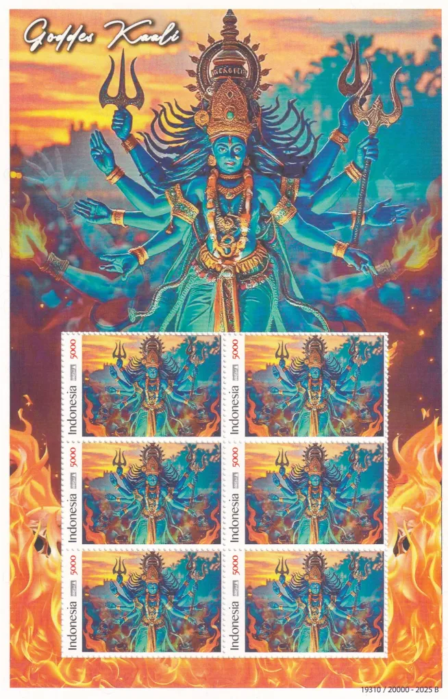 BANDUNG 2025 INDONESIA INDIAN GODDESS KALI LATEST SPECIAL ISSUE GEM UNC 5000 X 6 STAMP SET
