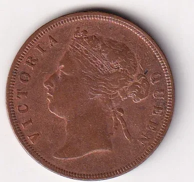 Malaysia (British Malaysia) 1 Cent - (Victoria) 1889 Rare Coin