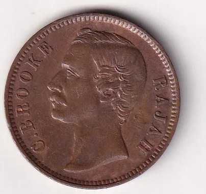 Malaysia (British Malaysia) Sarawak 1 Cent - (Charles C. Brooke Rajah) 1889 Rare Coin