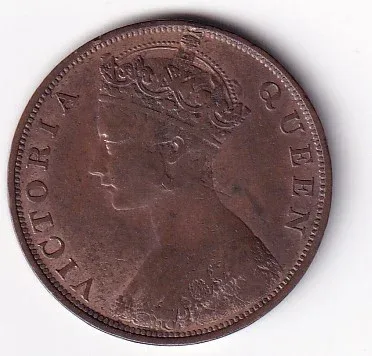 Hong Kong 1 Cent 1865 - Victoria Rare Coin