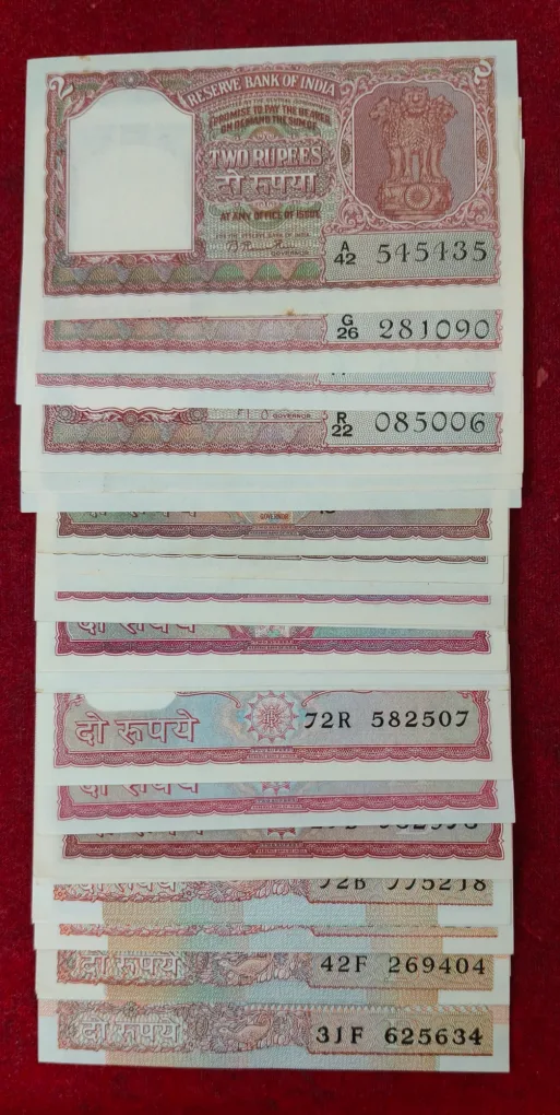 34 Note Signature Complete Set 2 Rupees UNC