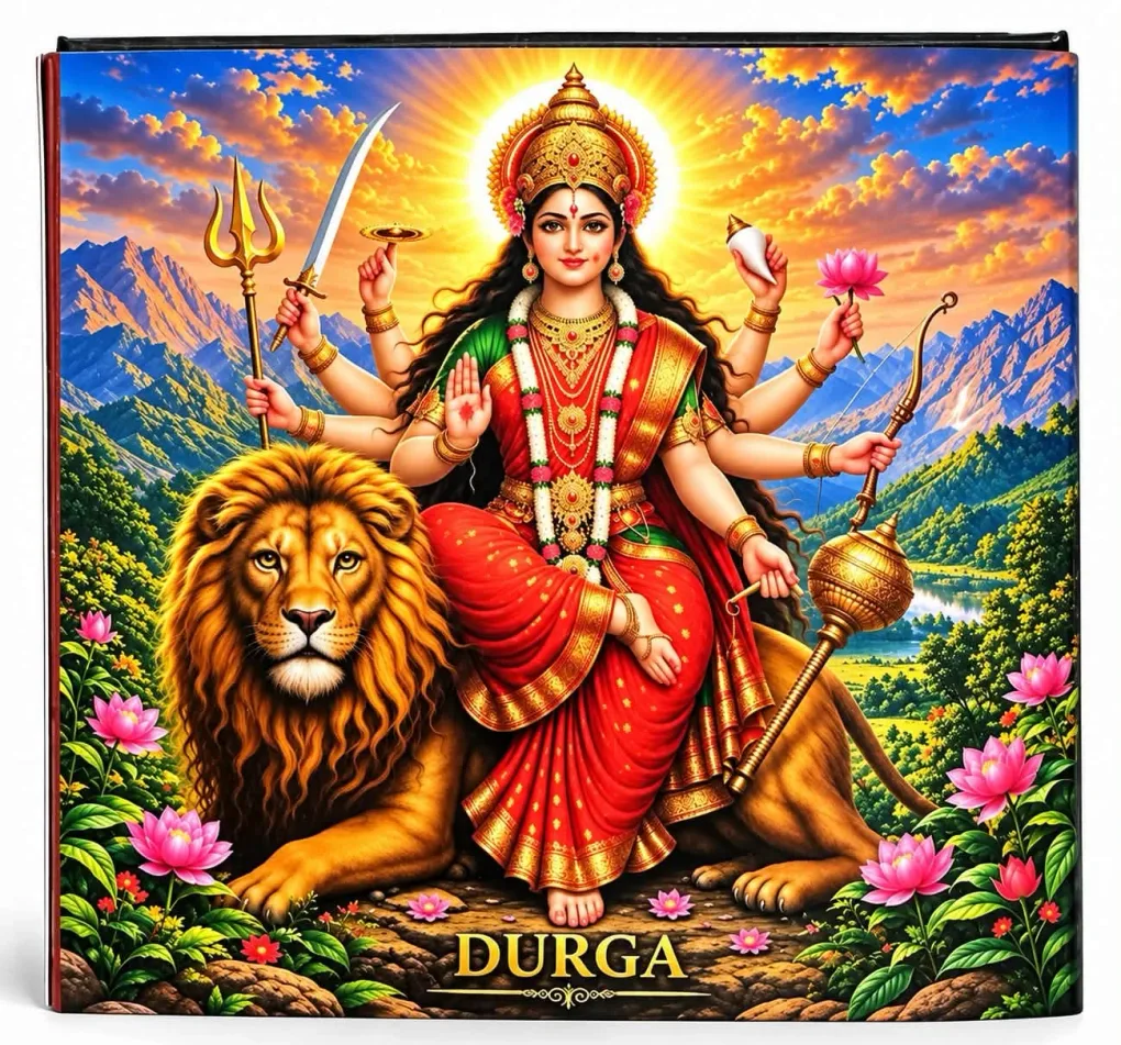 JAI MATA DI DURGA Republic of Ghana π¬π Five Cedis 1 oz 999 silver ( gold gilded ) Serialised