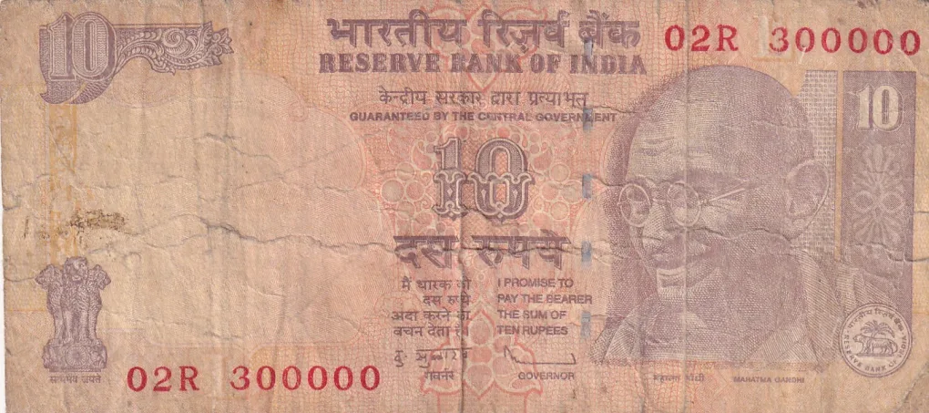 300000 Fancy Number 10 Rupees Governor D.Subbarao Rare Note
