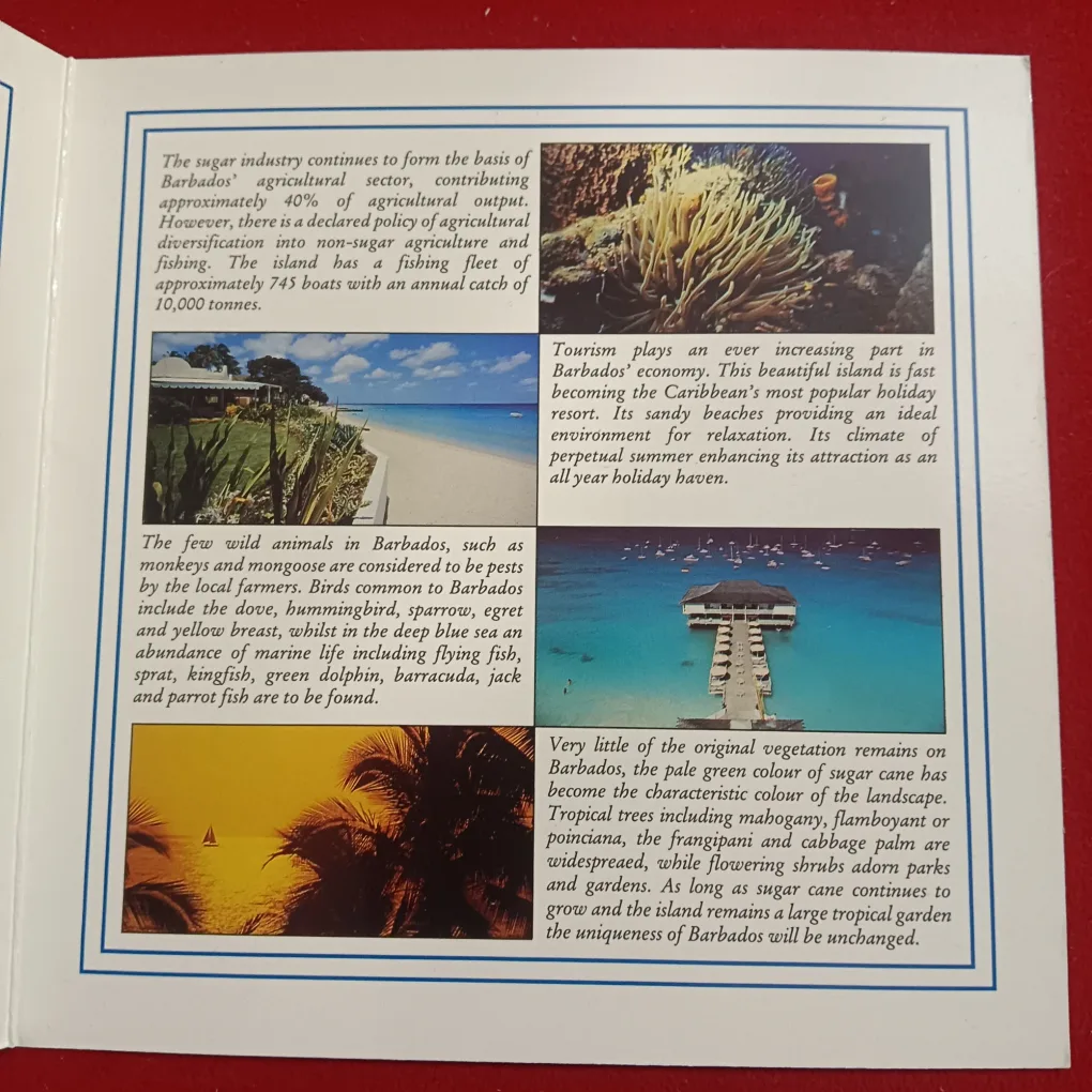 Rare BATBADOS Brilliant Uncirculated Coins Proof Set Year 1989 Issue The Royal Mint