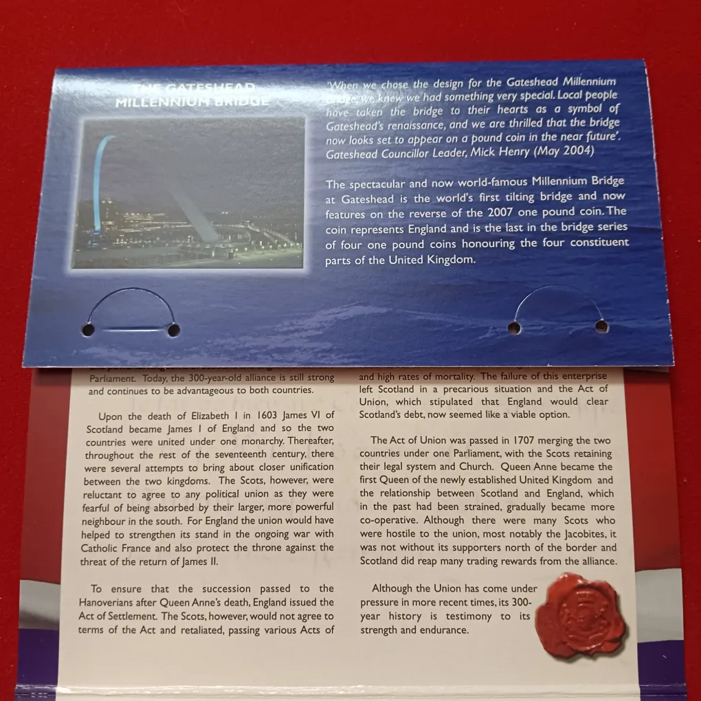 Extremely Rare United Kingdom Brilliant Uncirculated Proof Coin Set Year 2007 Issued The Royal Mint