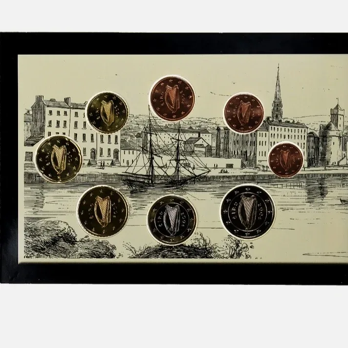 Rare Centeral Bank & Financial Services Authority of Ireland Reginald's Tower Waterford Uncirculated Euro Coins Set 2004 Year Issue The Ireland Mint