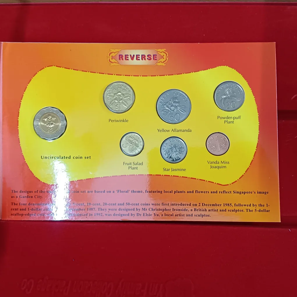 Rare Tiger Of The Year Singapore Uncirculated Proof Coin Set 1997 Year Issued The Singapore Mint