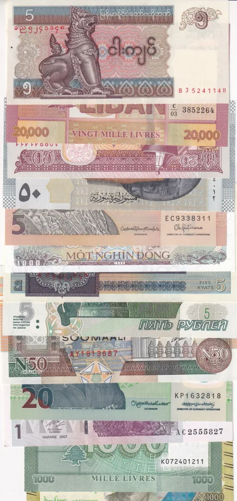 100 Different Denomination Foreign Rare Unc (100 Note) Set