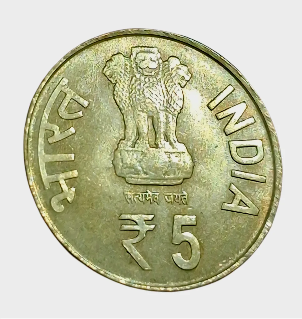 5 Rupees Ni/Brs COMMEMORATIVE Issue CIVIL AVIATION Year 2011 LION VARIETY [BIG LION & SMALL LION] SET 2 Coins are in High Collectable AUNC Grades.