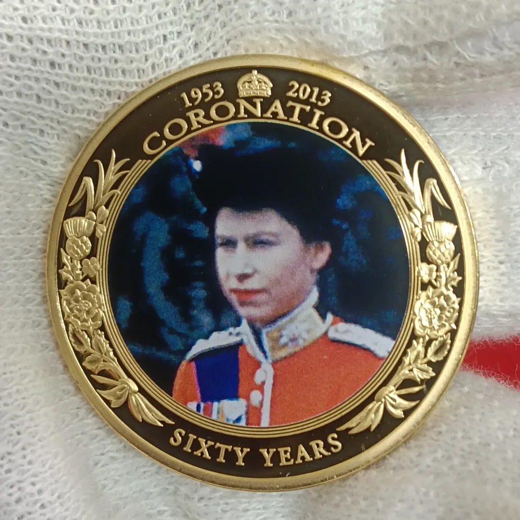 Rare Cook Islands One Dollar Proof Coin Coronation Jubilee HM Queen Elizabeth II Year 2013