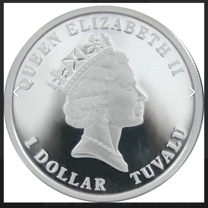 Rare 2011 Tuvalu 1 Dollar "Yellow Sponge" (Aplysina fistularis) Silver Proof Coin from the Coral Protection series