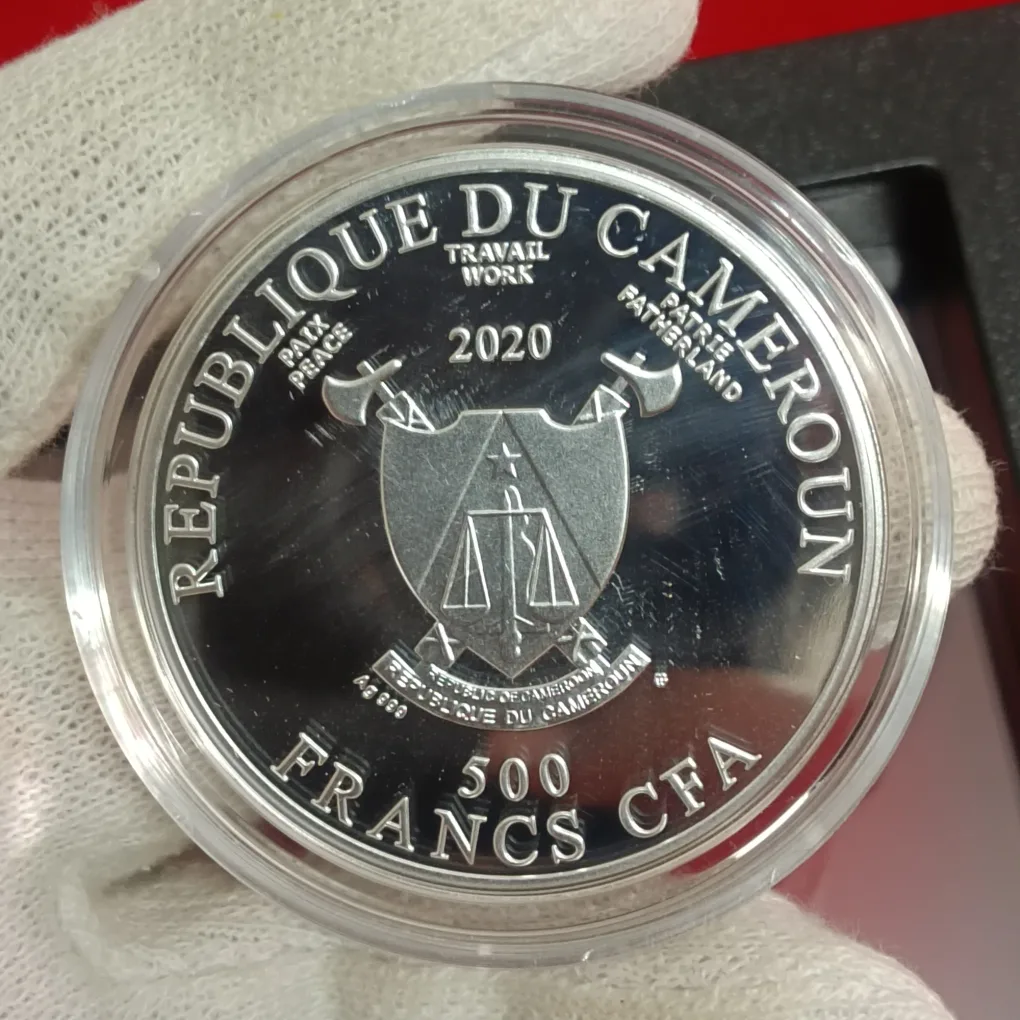 Extremely Rare 500 CFA Francs Proof SILVER Coin Year 2020 Issue Mint Of Poland Republic of Cameroon