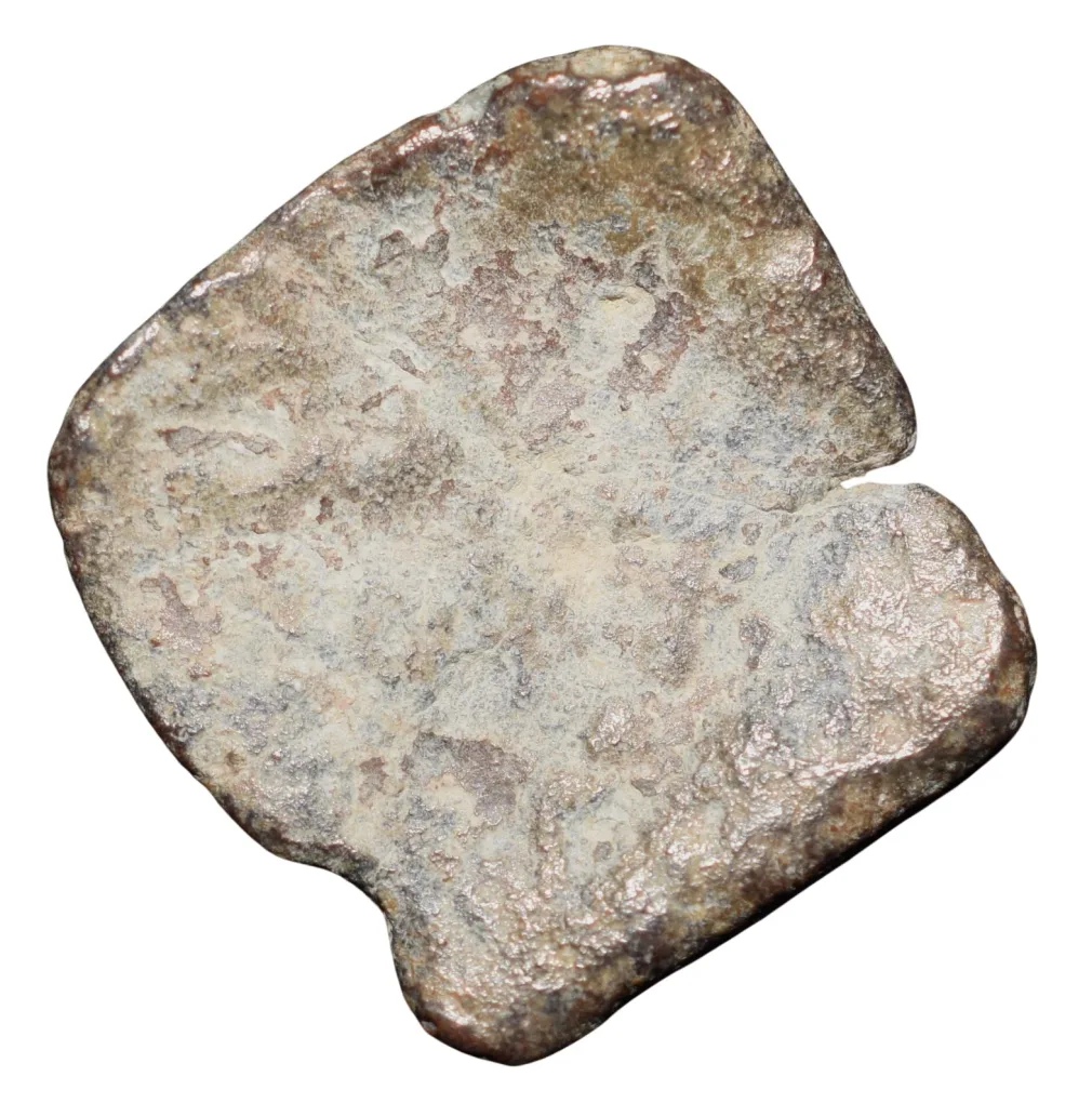 Lead Coin of Western Kshatrapa - Rudrasena III? (3rd Cen. AD) with Bull Right/3-Arched Hill Rare