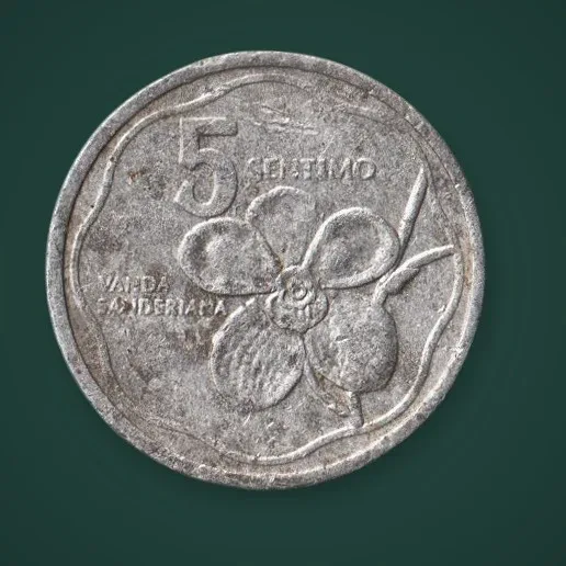 Rare 5 Sentimo 1990 Melchora Aquino Flora and Fauna Series Republic of the Philippines World Coin # A884