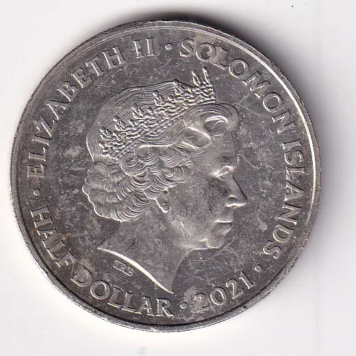 Solomon Islands ½ Dollar - (Elizabeth II John F. Kennedy: J) 2021 Rare Commemorative Coin