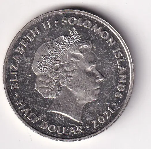 Solomon Islands ½ Dollar - (Elizabeth II John F. Kennedy: K) 2021 Rare Commemorative Coin