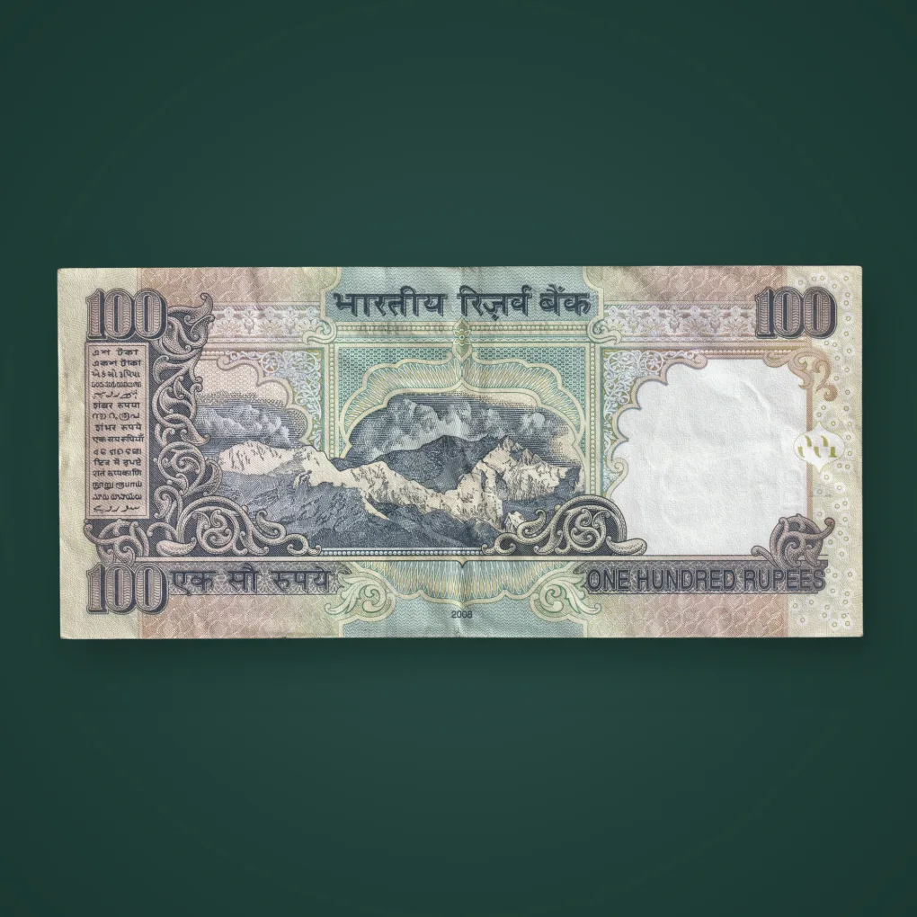 Rare 100 Rupees 2008 Mahatma Gandhi Series Y V Reddy Inset A Serial 3AA 263444 Republic India Note # A915