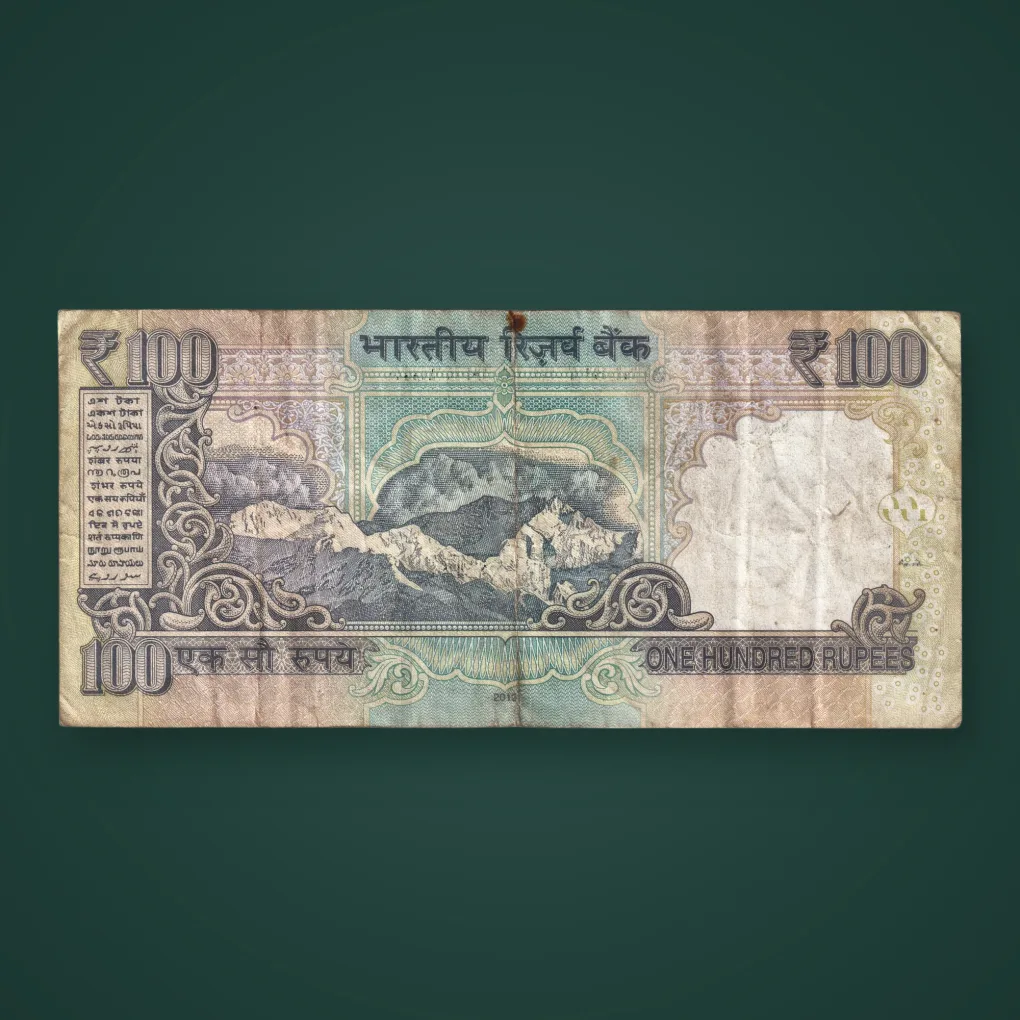 Rare 100 Rupees 2012 Mahatma Gandhi Series D Subbarao Inset L Republic India Note # A917