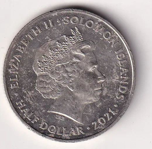 Solomon Islands ½ Dollar - (Elizabeth II John F. Kennedy: F) 2021 Rare Commemorative Coin