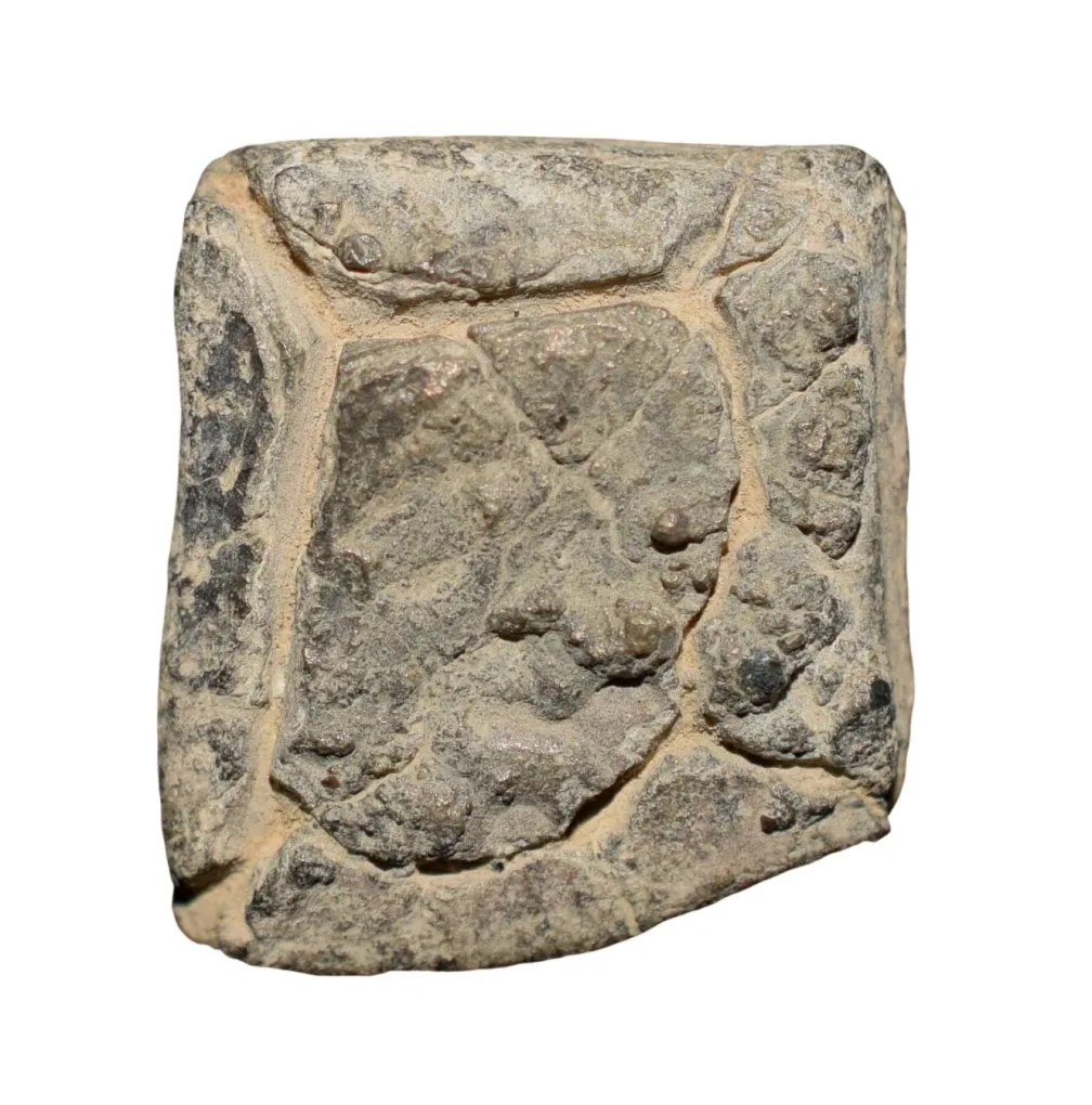 Lead Coin of Western Kshatrapa - Rudrasena III? (3rd Cen. AD) with Bull Right/3-Arched Hill Rare