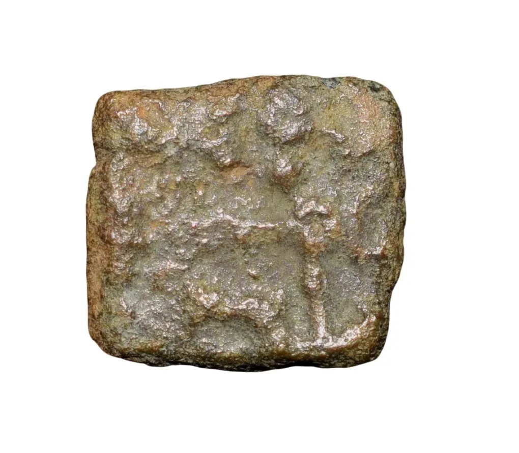 Copper Coin of City-State 'Eran-Vidisha (2nd Cen. BC) with Swastika/Mahakal