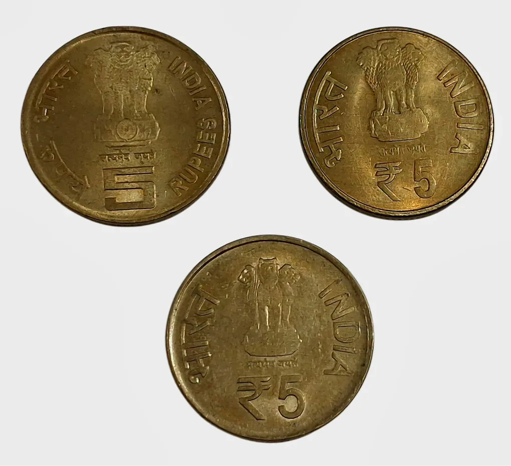 5 Rupees Ni/Brs COMMEMORATIVE Issues Mix 3 Coins are in High Collectable AUNC Grades.