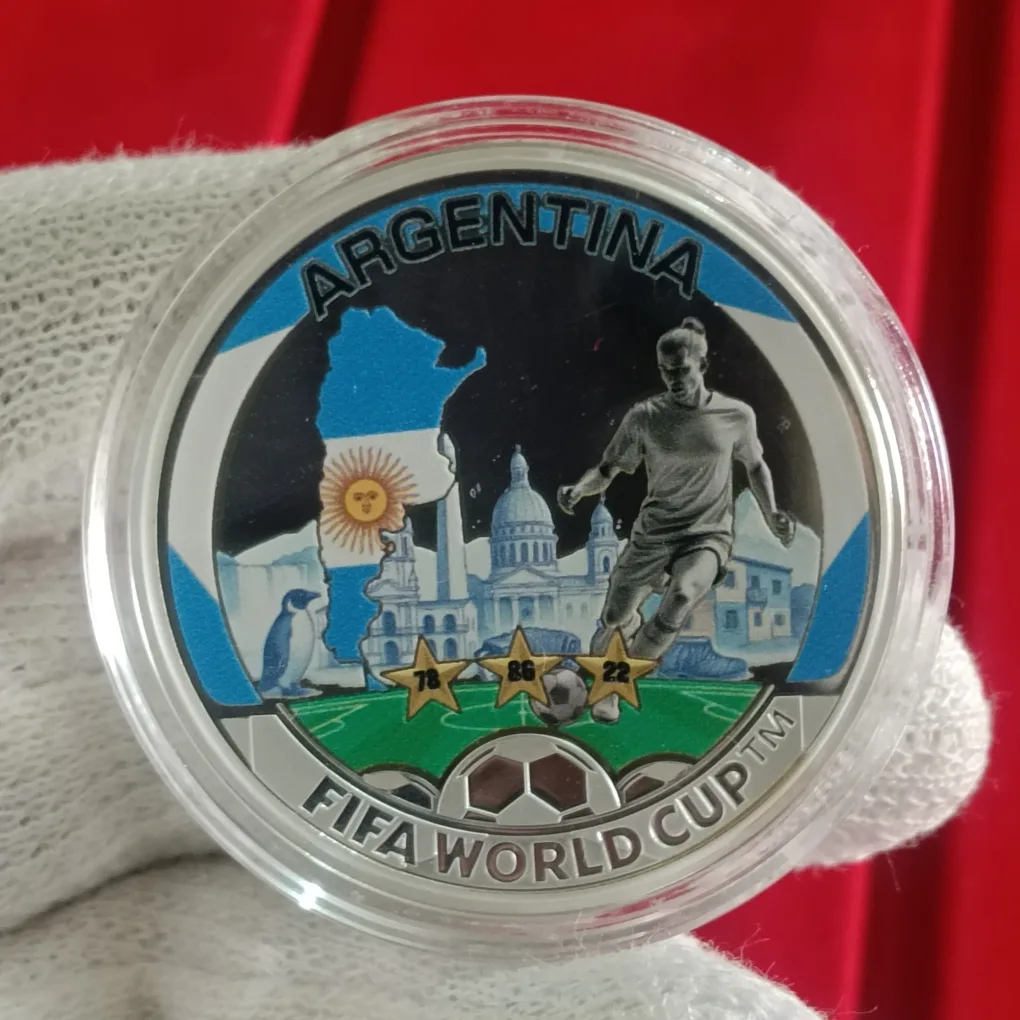 Ex Rare Charles III Half Dollar Solomon Islands Proof Coin Year 2026 Argentina Fifa World Cup