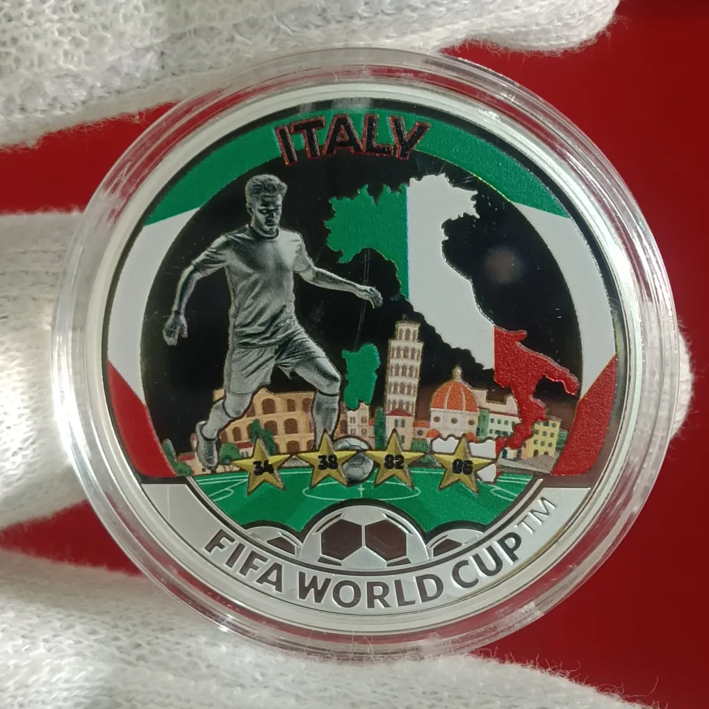 Ex Rare Charles III Half Dollar Solomon Islands Proof Coin Year 2026 Italy Fifa World Cup