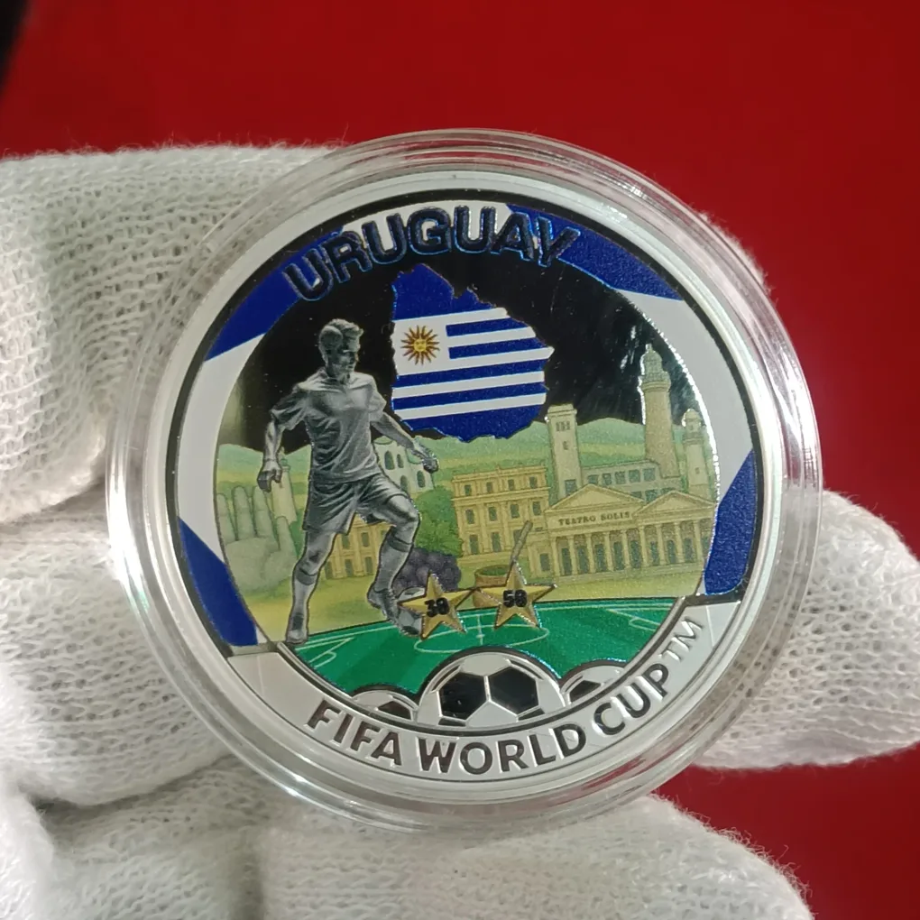 Ex Rare Charles III Half Dollar Solomon Islands Proof Coin Year 2026 Uruguay Fifa World Cup