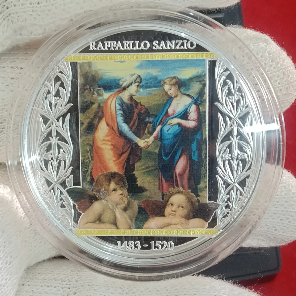 CAMEROON 500 FRANCS RAFAEL SANTI (THE HOLY FAMILY) 2020 (SILVER 17.50 G ) COIN RARE PROOF SET