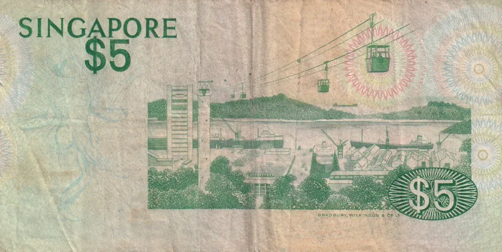 Singapore 5 Dollar Rare Note