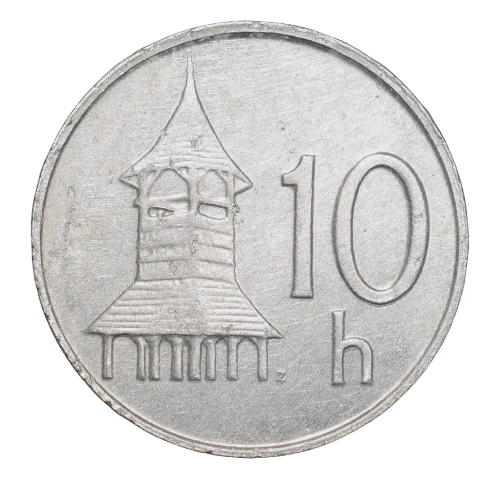 Aluminium 10 Heller of Slovenska Country (AD 1999)