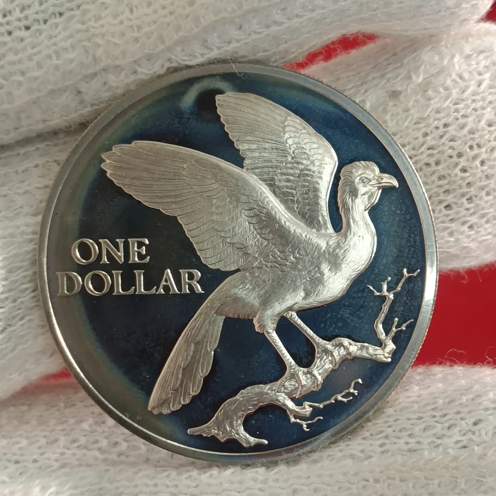 Rare One Dollar Copper Nickel Proof Coin Trinidad And Tobago Year 1974 Franklin Mint F1