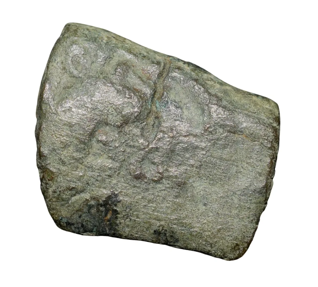 Copper Coin of Pre-Ujjaini(1st Cen. BC) with Humped Bull Right/Mahakal - Deadly form of Lord Shiva C/s Rare