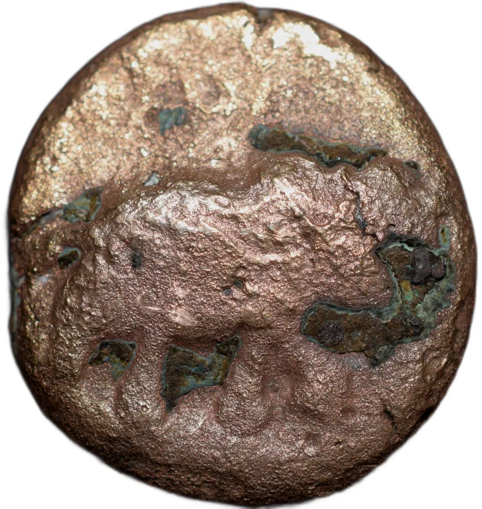 Copper Coin of Satavahan Dynasty (1st Cen. BC) with Elephant walking Right from Vidarbha