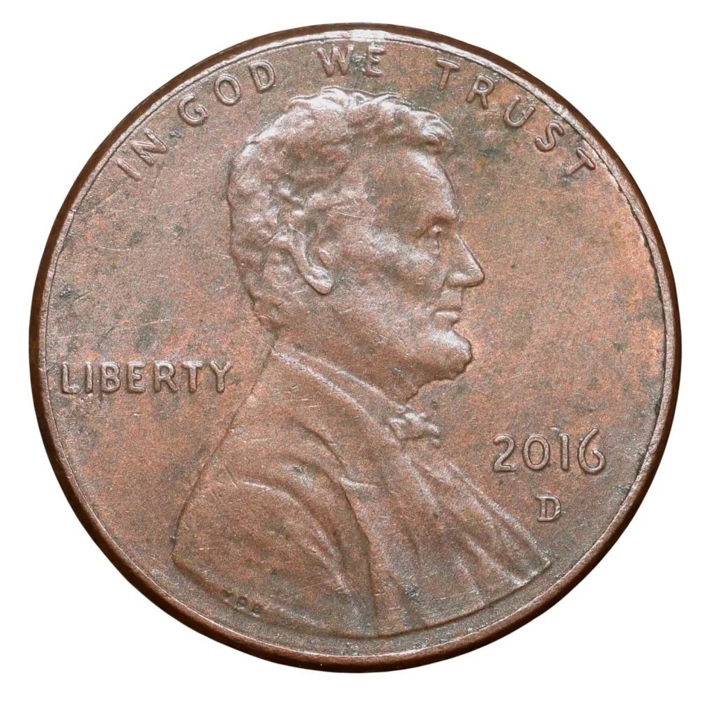 Bronze 1 Cent of USA (AD 2016) with Shield Reverse Type